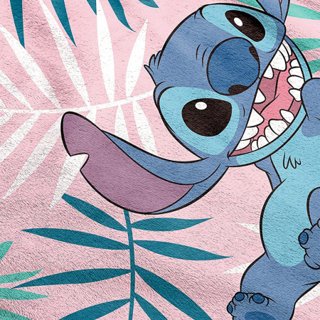 Disney Lilo & Stitch Misty Palm w/ Stitch Character Throw Blanket